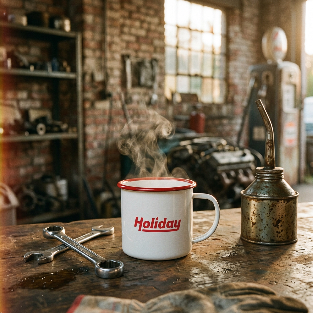 Garage Enamel Mug