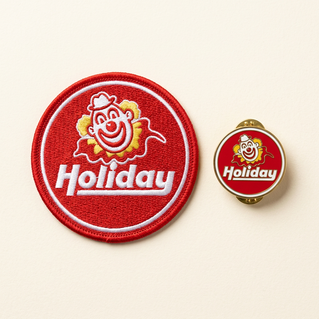 Vintage Clown Patch & Pin